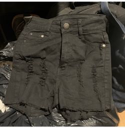 Black High Waisted Shorts