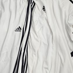 Adidas Tiro 23 League tracksuit in white with black stripes Size Small