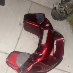 Front end of a Harley bike