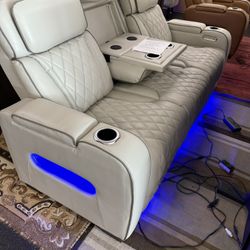 Power Reclining Sofa & Power Reclining Love Seat On Sale
