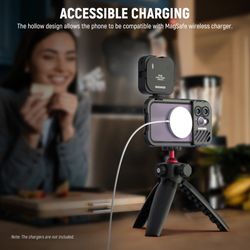 Neewer iPhone 14 Pro Phone Cage Lens And Cold Shoe Mount - NEEWER PA006/PA011 Aluminum Alloy