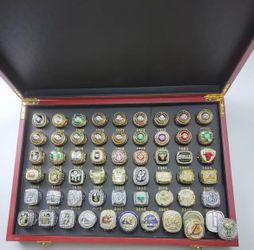 NBA championship rings (1967 To 2021) 55 rings in a large box.