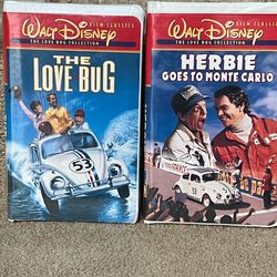The Love Bug VHS Video Walt Disney NEW SEALED & Herbie goes to Monte Carlo set