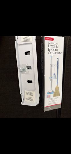 NEW Broom Mop Hanger mounted adhesive or screw