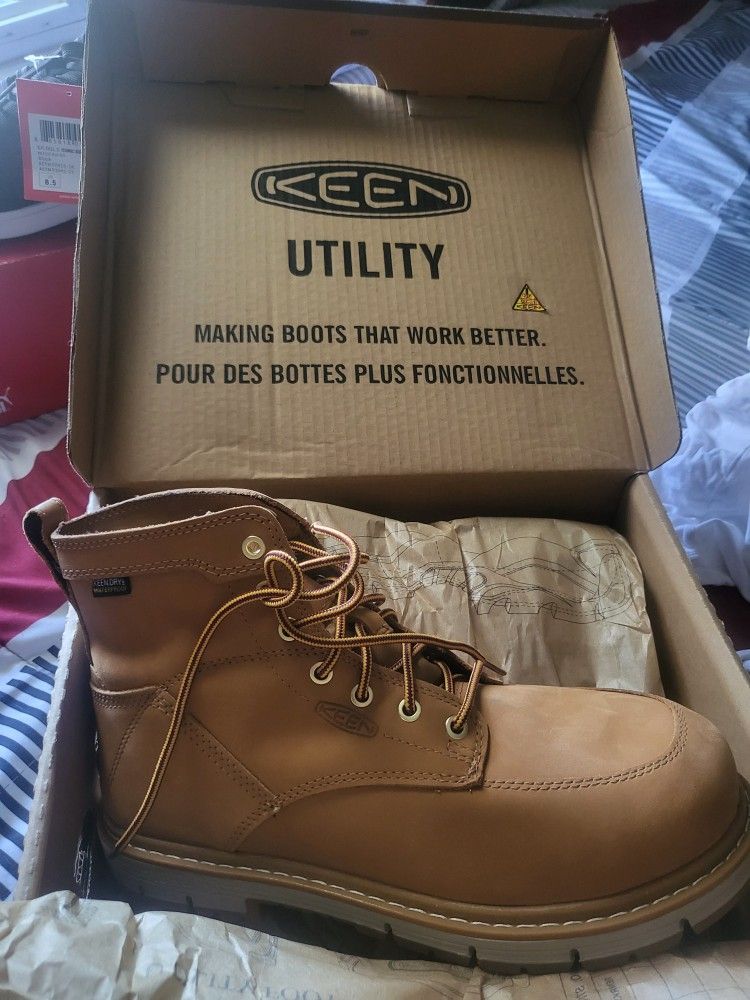 Keen Work Boots 9.5 Size Steel Toe