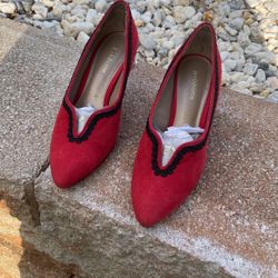 Red And Black Liz Claiborne Heels 