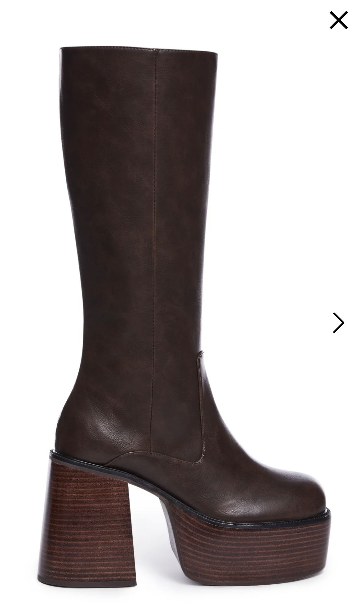 Delia’s by Dolls Kill “Vintage Soul” Knee-High Boots – Chocolate – Size 7