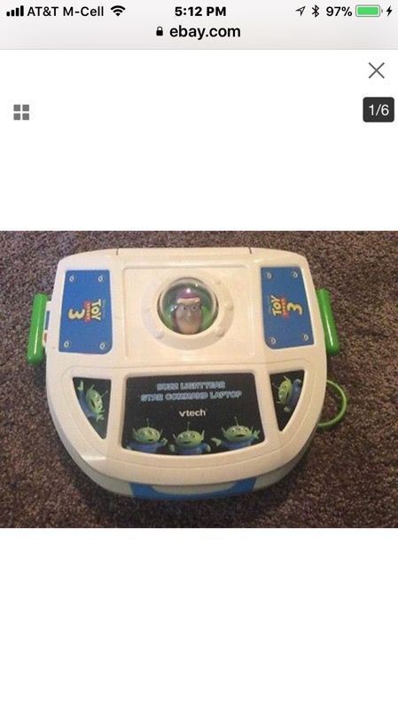 Disney VTech Toy Story Buzz Lightyear Star Command Spaceship Laptop Computer