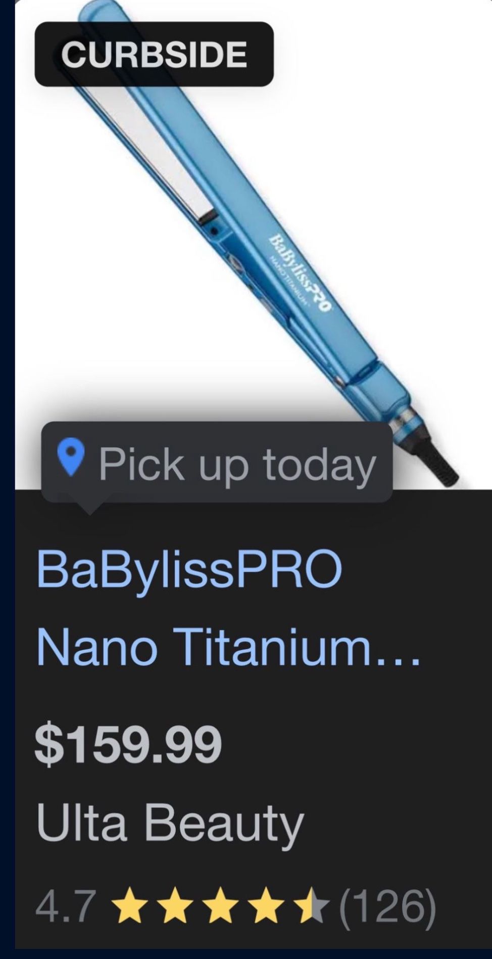 NANO TITANIUM BABYBLISS FLATIRON $20 