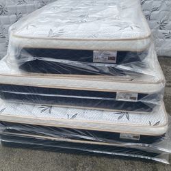 😴Mattress pillow top🥱 💎All sizes 💎12” inches tall 🔵Queen $199 🟣Full $180 🟠Twin $150 🟡King $330 🔴Cal king $330 🔘 Delivery available🚛