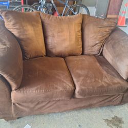 Brown Loveseat Sofa-Good Condition