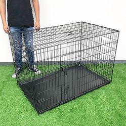 (New in Box) $65 Folding X-Large 48” Dog Cage Crate Kennel 48x29x32” 