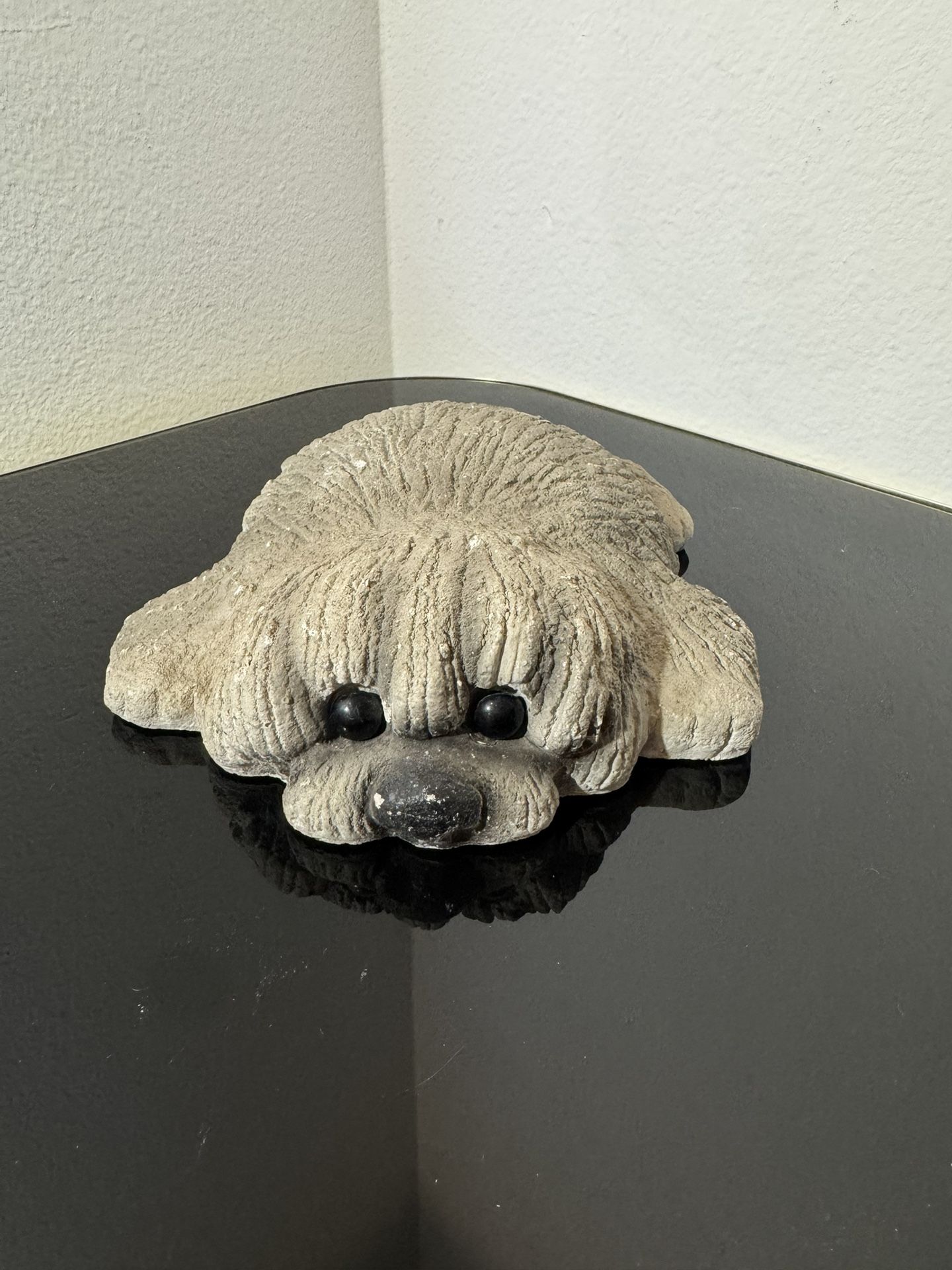 Original Lou Rankin Old English Sheep dog Concrete Sculpture 1973