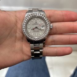 Rolex Yachtmaster Pre-owned with Diamond Bezel