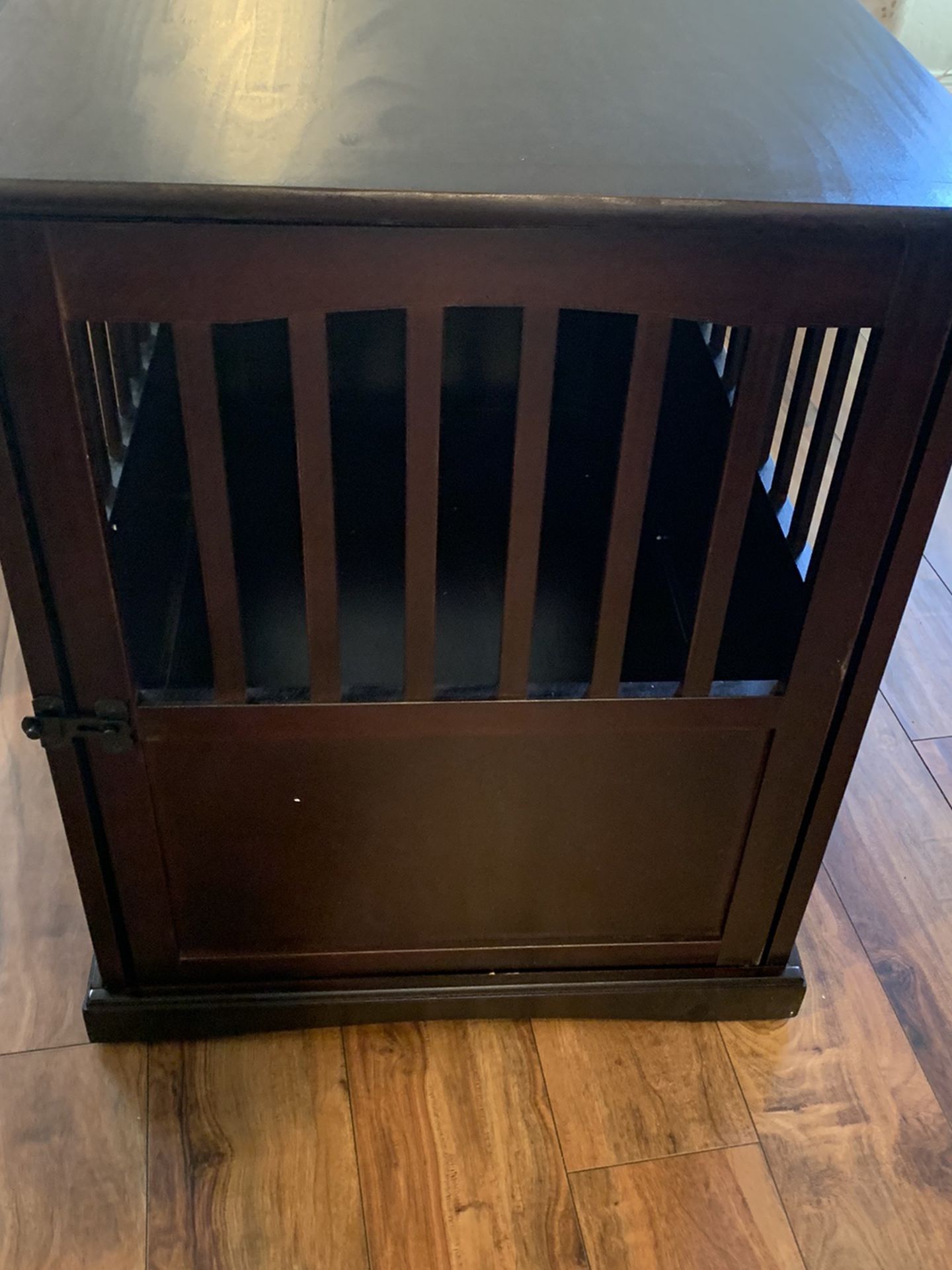 Large Espresso Dog Crate / End Table