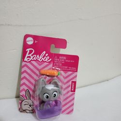 Barbie Mini Pet Figurine Toy Rabbit Carrots Animal Charming Companion Playtime