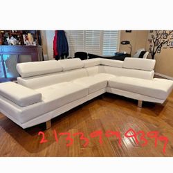 White/ Black Sectional Sofa 