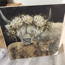 Highland Cow Canvas Art