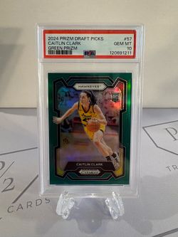 2024-25 Panini Prizm Draft Picks - Caitlin Clark #57 Green Prizm (RC) 💥PSA 10💥