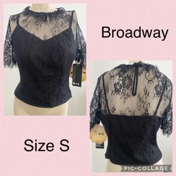 NEW W TAG ELEGANT BROADWAY TOP SIZE S