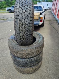 For sale set of tires 275 65 r18 goodyear wrangler