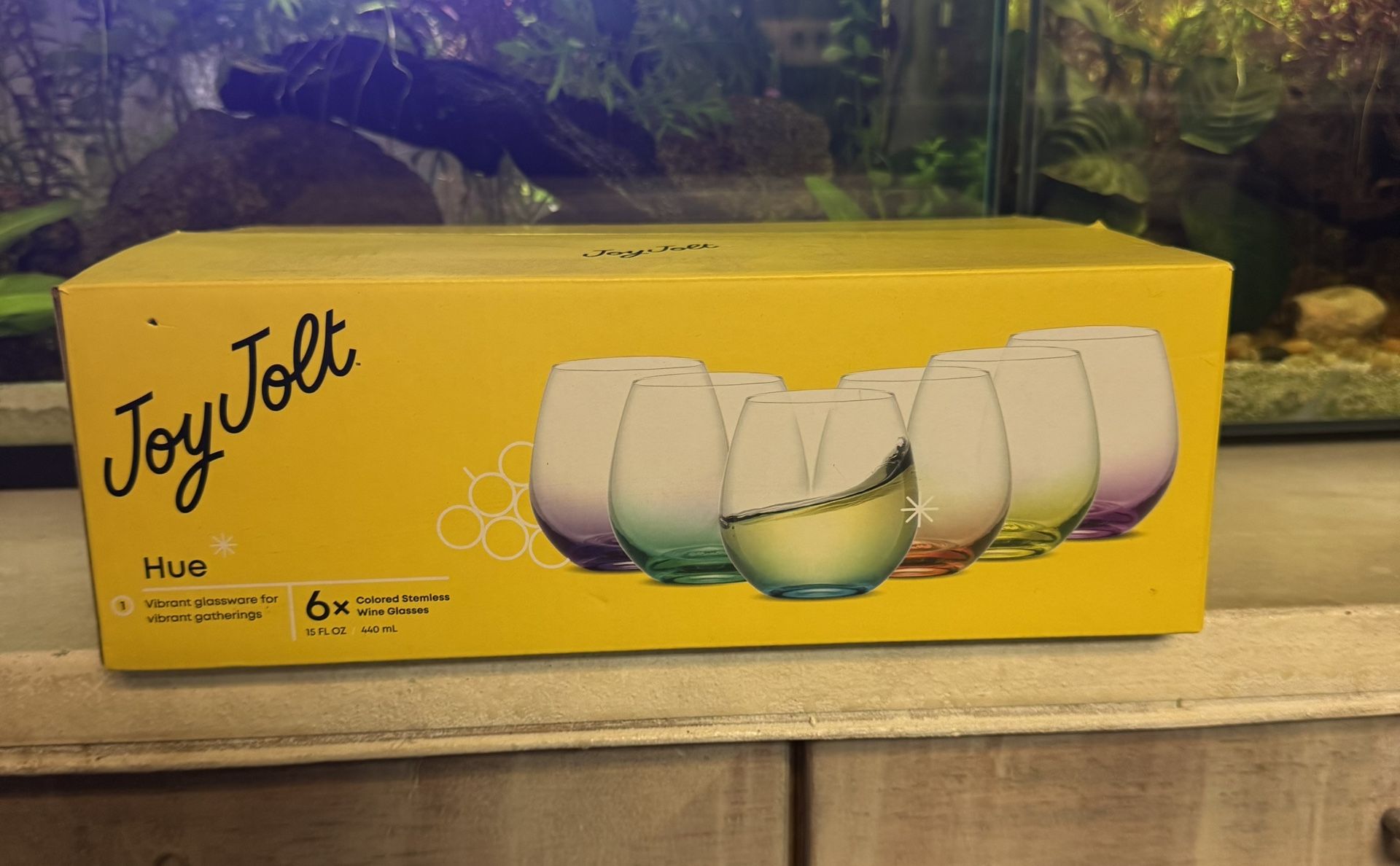 Joy Jolt Color Stemless Wine Glasses