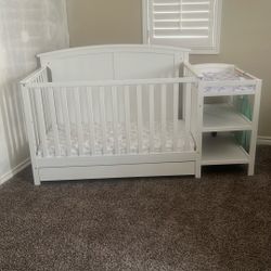 White Baby Crib 