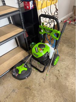 Green works pressure washer.
