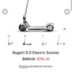 Bugatti 9.0 Scooter Used Only Twice 