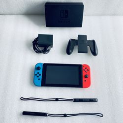 Nintendo Switch With Blue/Red Joycons