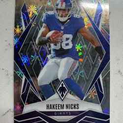 2025 Panini Phoenix - Hakeem Nicks #86 - Silver Winter Parallel