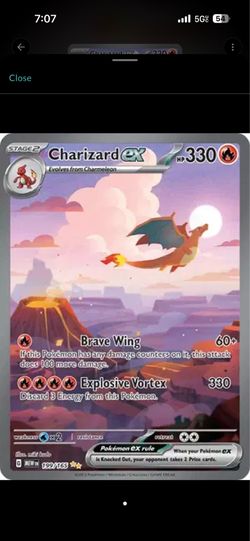 Charizard ex form 151 great condition got it from frank and son collectible show let me know if you interested
