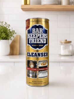 Bar Keepers Friend Limpiador en Polvo 21 oz — Quita Óxido Manchas Acero Inoxidable