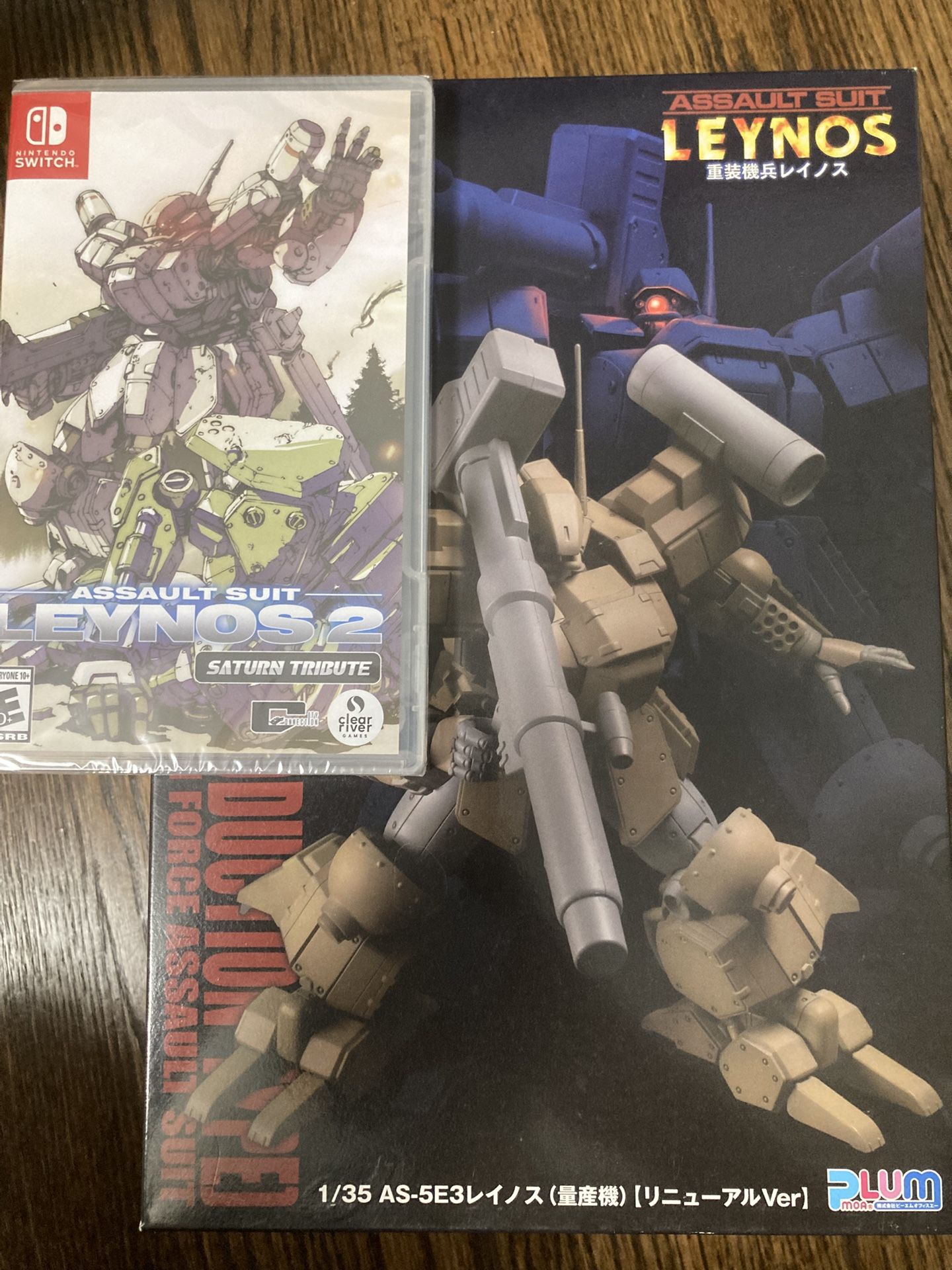Switch Game Assault Suit Leynos 2 Saturn Tribute + 1/35 kit Brown mecha Shooter 