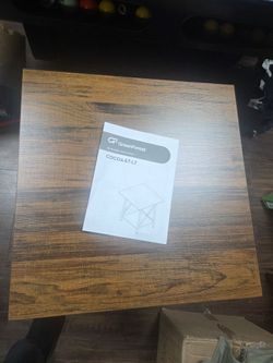 GreenForest End Table 24 inch with 2-Tier Storage