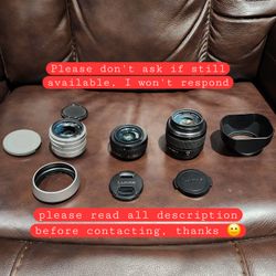 Panasonic 15mm 1.7 & 25mm 1.4 Leica & 20mm 1.7 lens set