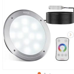 12 Volt 40 Watt LED Color Changing Pool Light With Remote Control