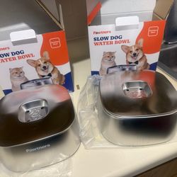 Dog Cat Drinking Pot Water Bowel No Spill Stainless Steel