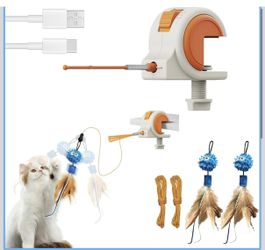 Interactive Cat Toy Automatic Feather Wand – Open Box | USB Rechargeable | St. Pete FL
