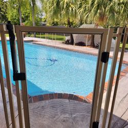 Pool Fence With 2 Gates. Needs Mesh. 