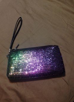 Technicolor wristlet/ clutch