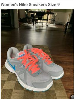 eBay Womens NIKE REVOLUTION 2 SNEAKERS GRAY BLUE PINK ATHLETIC RUNNING GYM SHOES SIZE 9