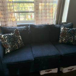 Blue Raymour And Flamigan Couches 