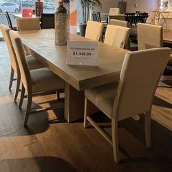 Grey Dining Table And 6 Chairs