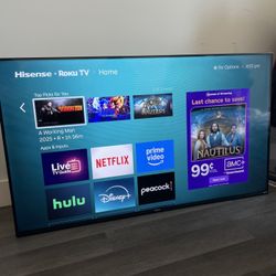 58” Hisense Flat Screen Smart TV – Like New!