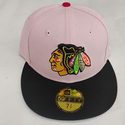 New Era 59Fifty Chicago Blackhawks NHL Fitted Hat Size 7 3/8