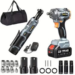 TaskStar 1/2" Brushless Impact Wrench, Power Impact Gun