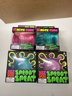 Nee Doh Nice Cube & Sploot Splat Stress Toys Bundle