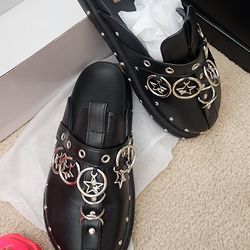 Brand New Black & Silver Loafers