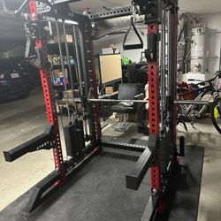 Vesta Fitness PRO SERIES Ultimate Half Rack Functional Trainer w/Smith Machine Bar | 320lb Stack | Gym Equipment | Fitness | Commercial | Squat Rack 